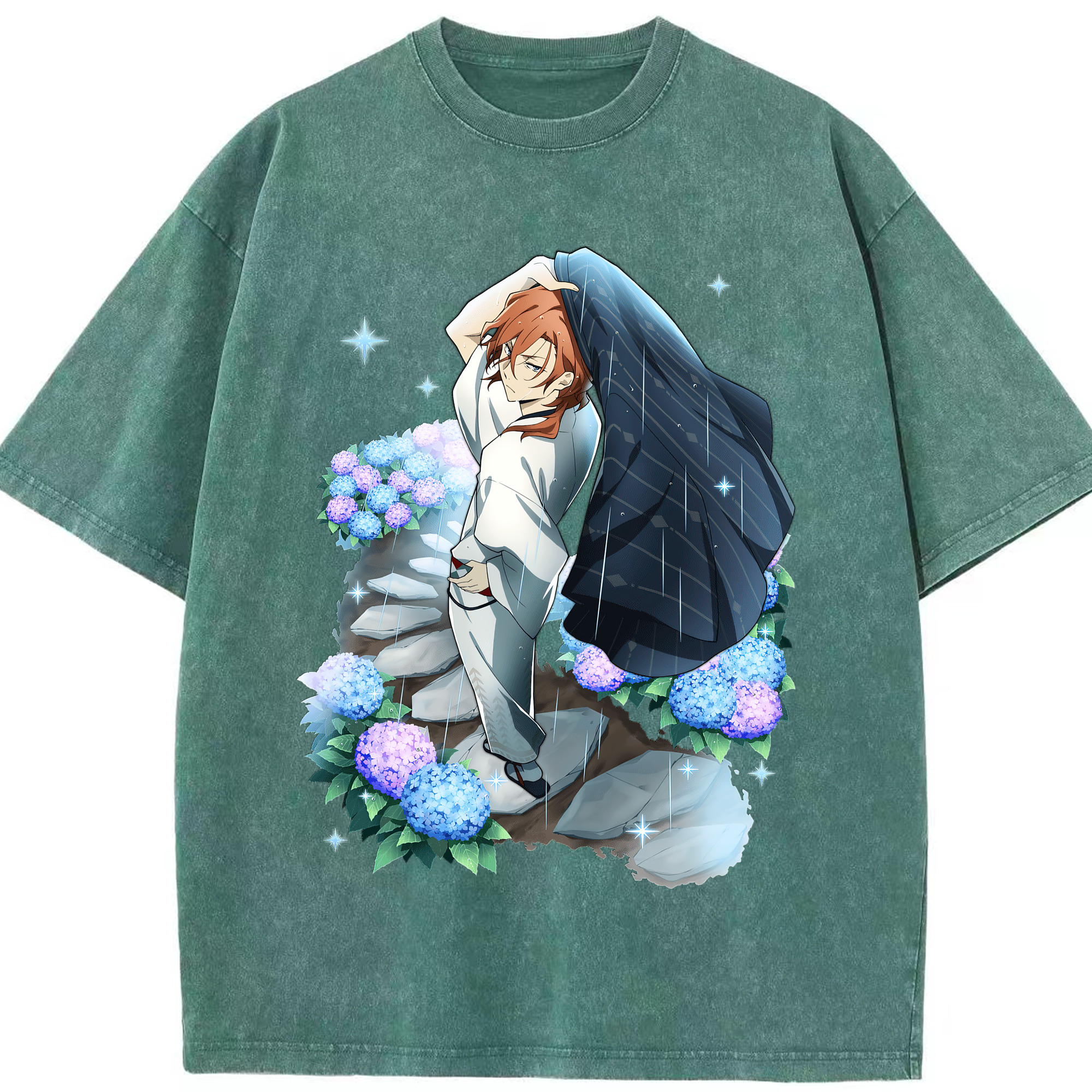 （画像用） 文豪ストレイドッグス Bungo Stray Dogs 綿100% ヴィンテージ風 半袖Tシャツ（フロントプリント）